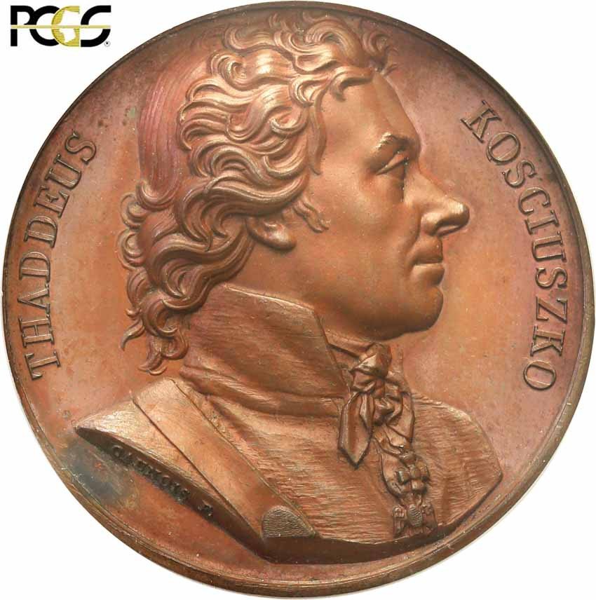 Polska. Tadeusz Kościuszko medal 1818 Caunois PCGS SP63 BN (MAX)